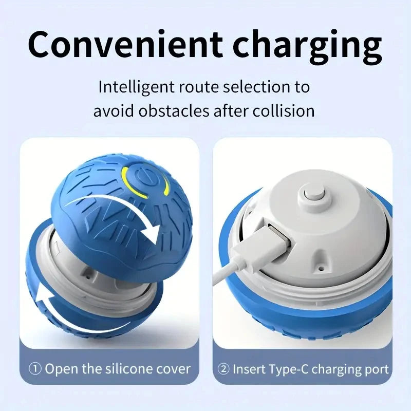 Interactive Self-Rolling Dog Ball