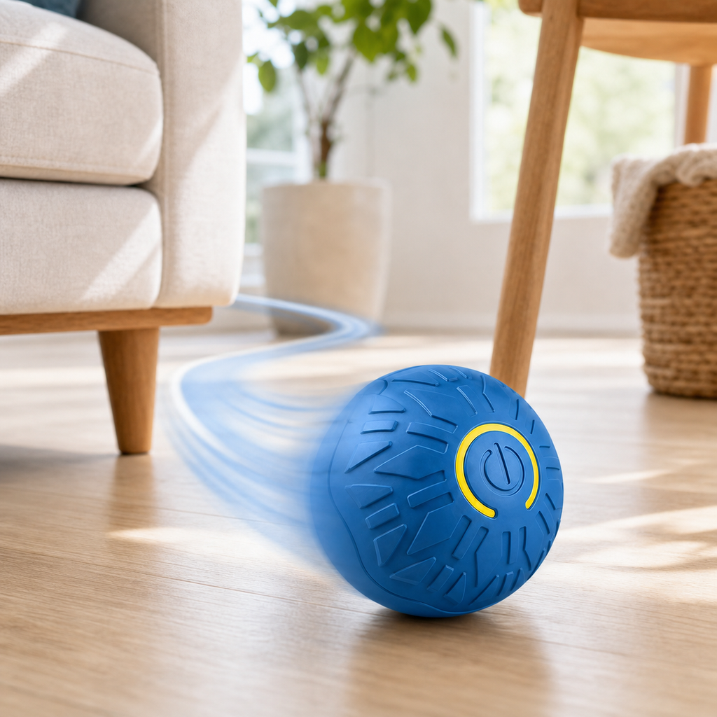 Interactive Self-Rolling Dog Ball